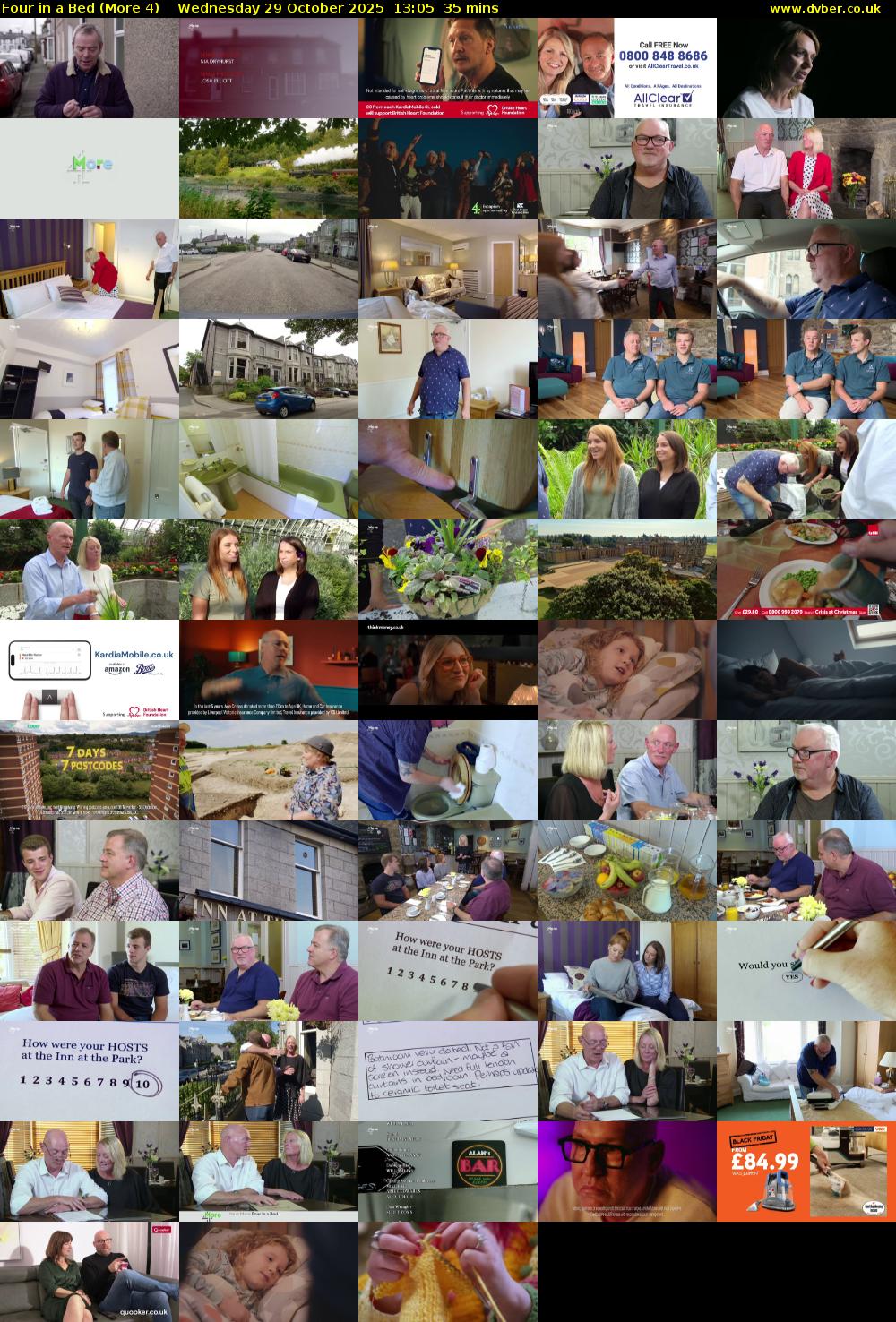 Four in a Bed (More 4) Wednesday 29 October 2025 13:05 - 13:40