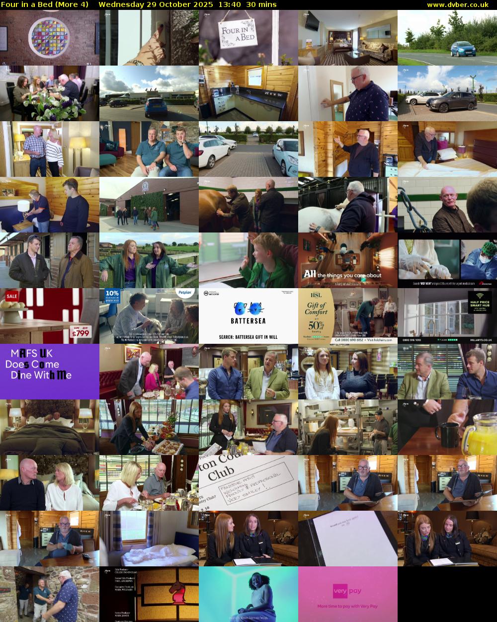 Four in a Bed (More 4) Wednesday 29 October 2025 13:40 - 14:10