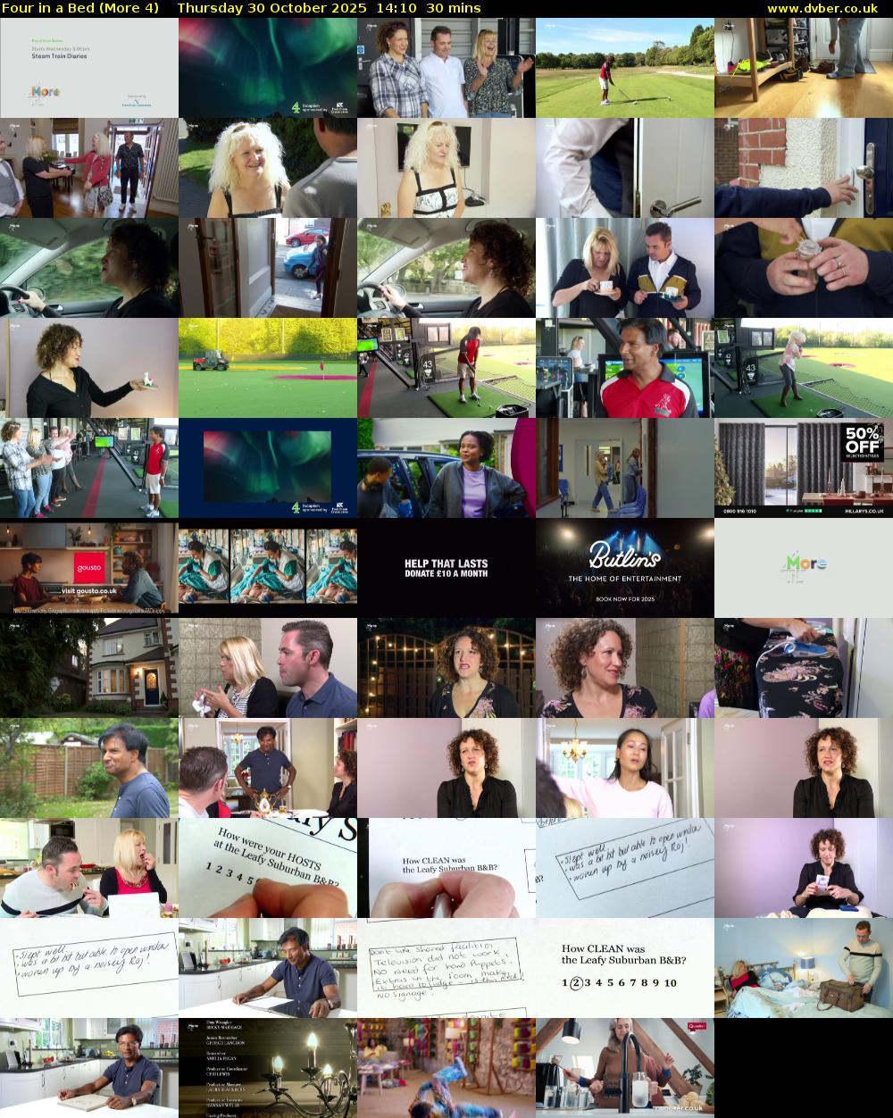 Four in a Bed (More 4) Thursday 30 October 2025 14:10 - 14:40