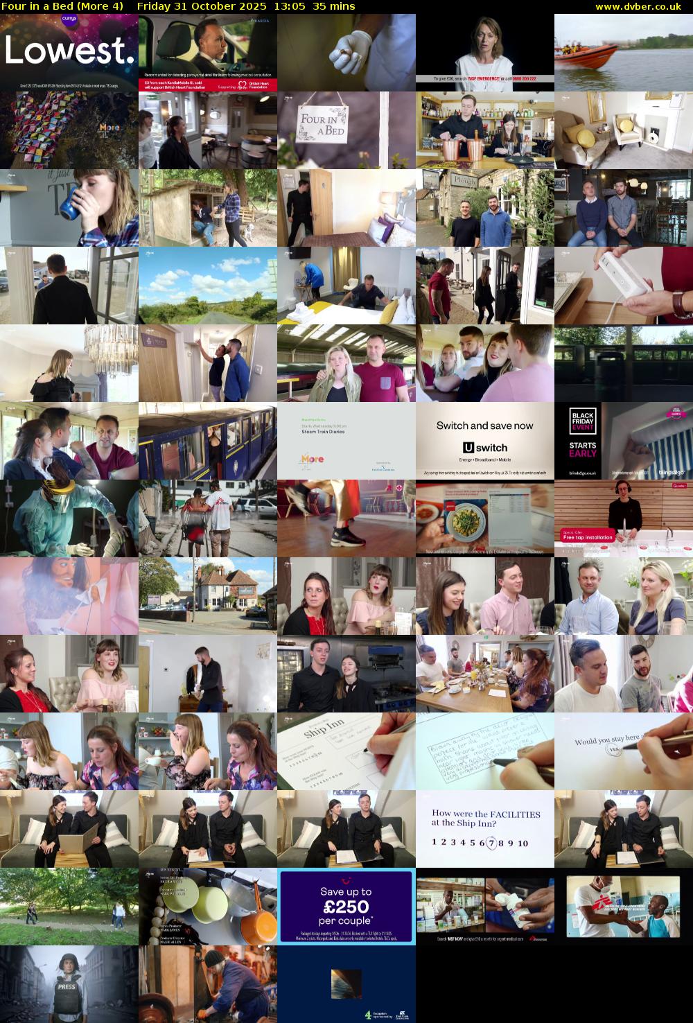 Four in a Bed (More 4) Friday 31 October 2025 13:05 - 13:40