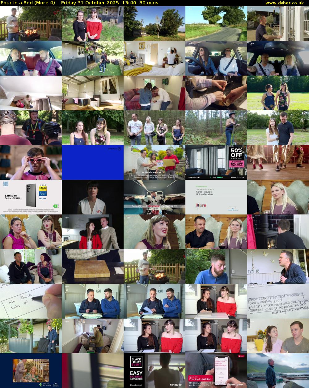 Four in a Bed (More 4) Friday 31 October 2025 13:40 - 14:10