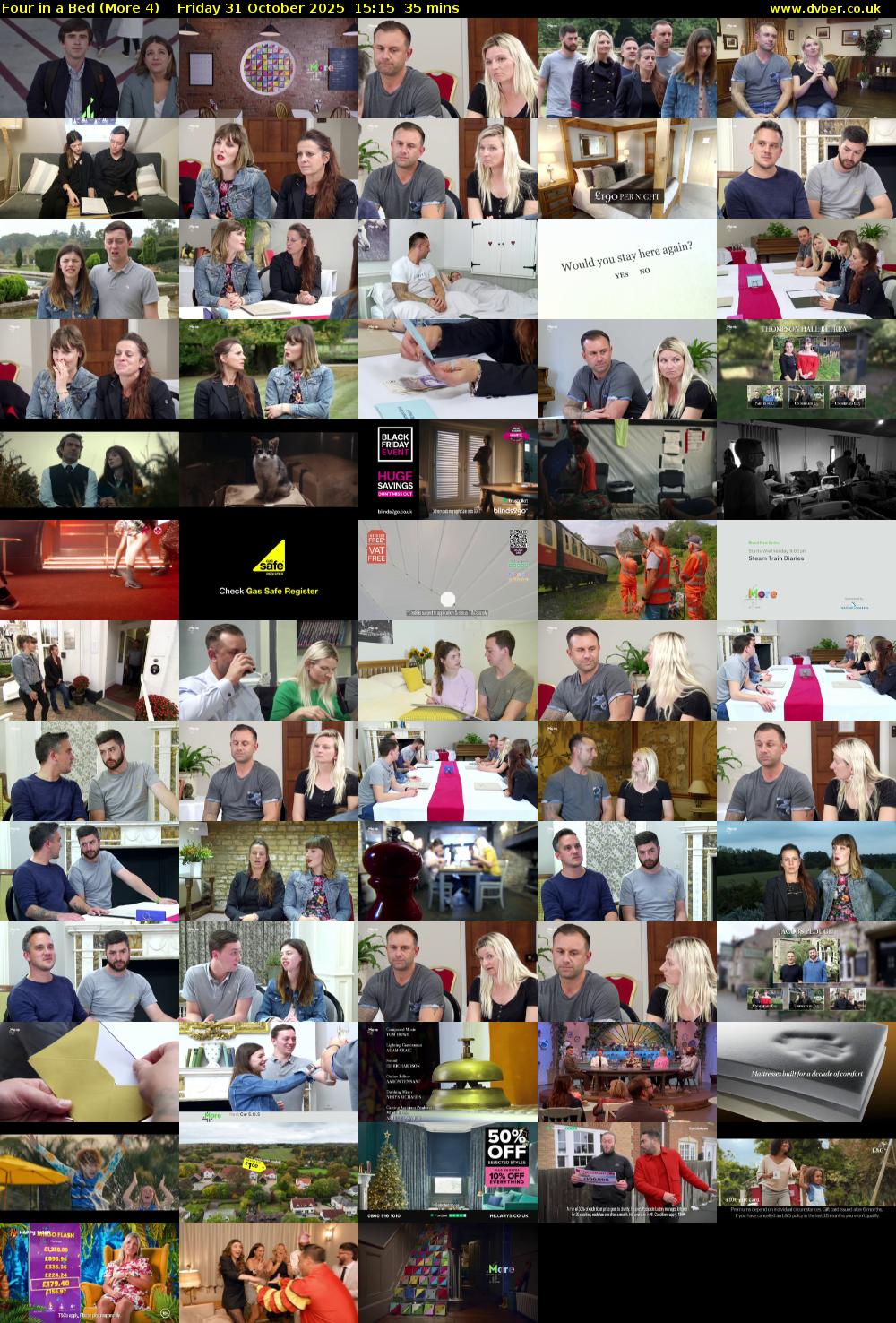 Four in a Bed (More 4) Friday 31 October 2025 15:15 - 15:50