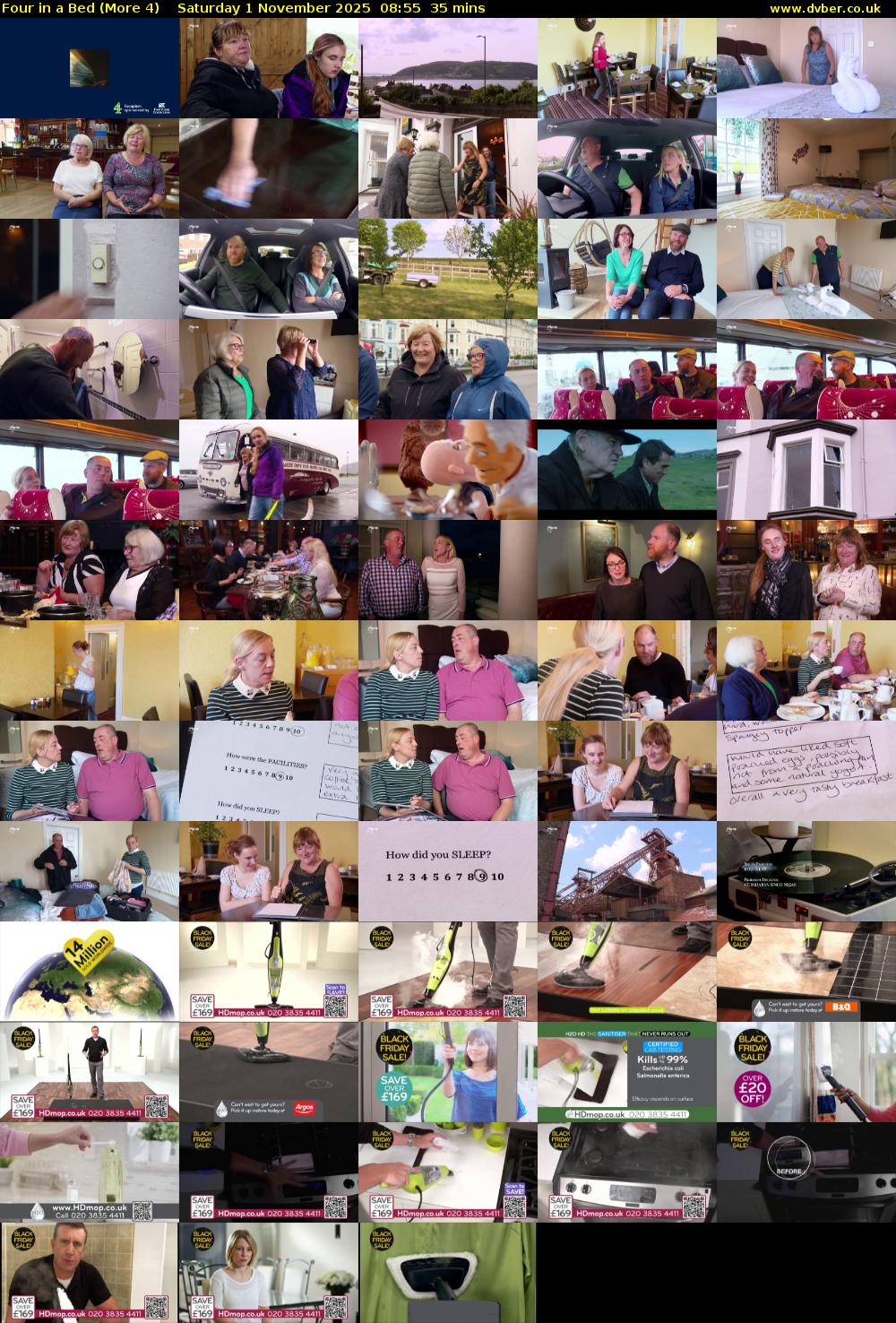 Four in a Bed (More 4) Saturday 1 November 2025 08:55 - 09:30