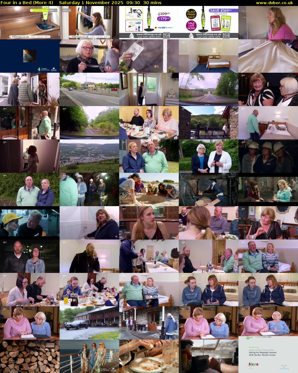 Four in a Bed (More 4) Saturday 1 November 2025 09:30 - 10:00