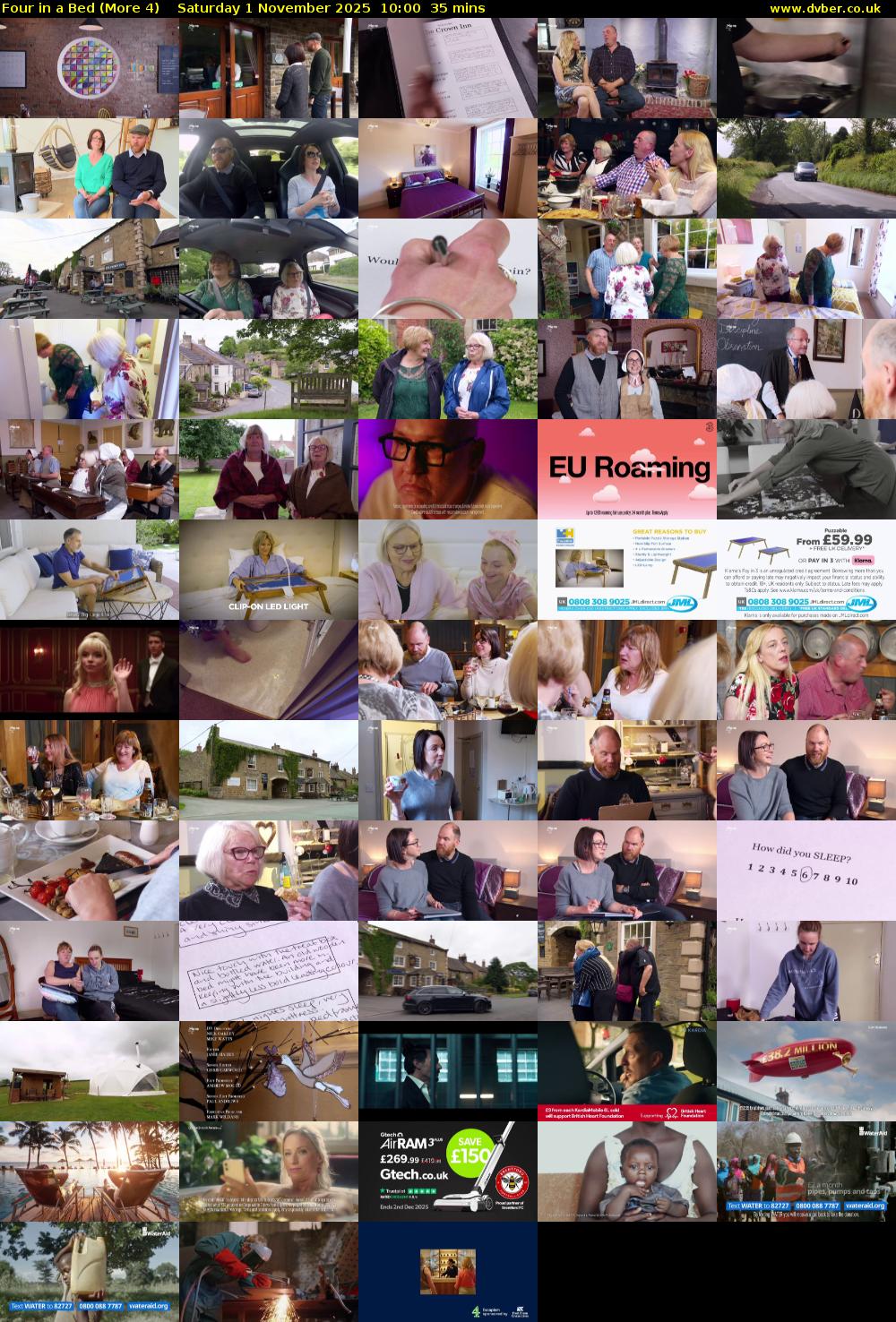 Four in a Bed (More 4) Saturday 1 November 2025 10:00 - 10:35