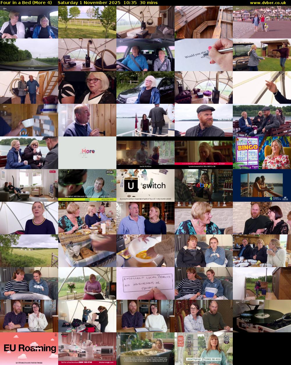 Four in a Bed (More 4) Saturday 1 November 2025 10:35 - 11:05