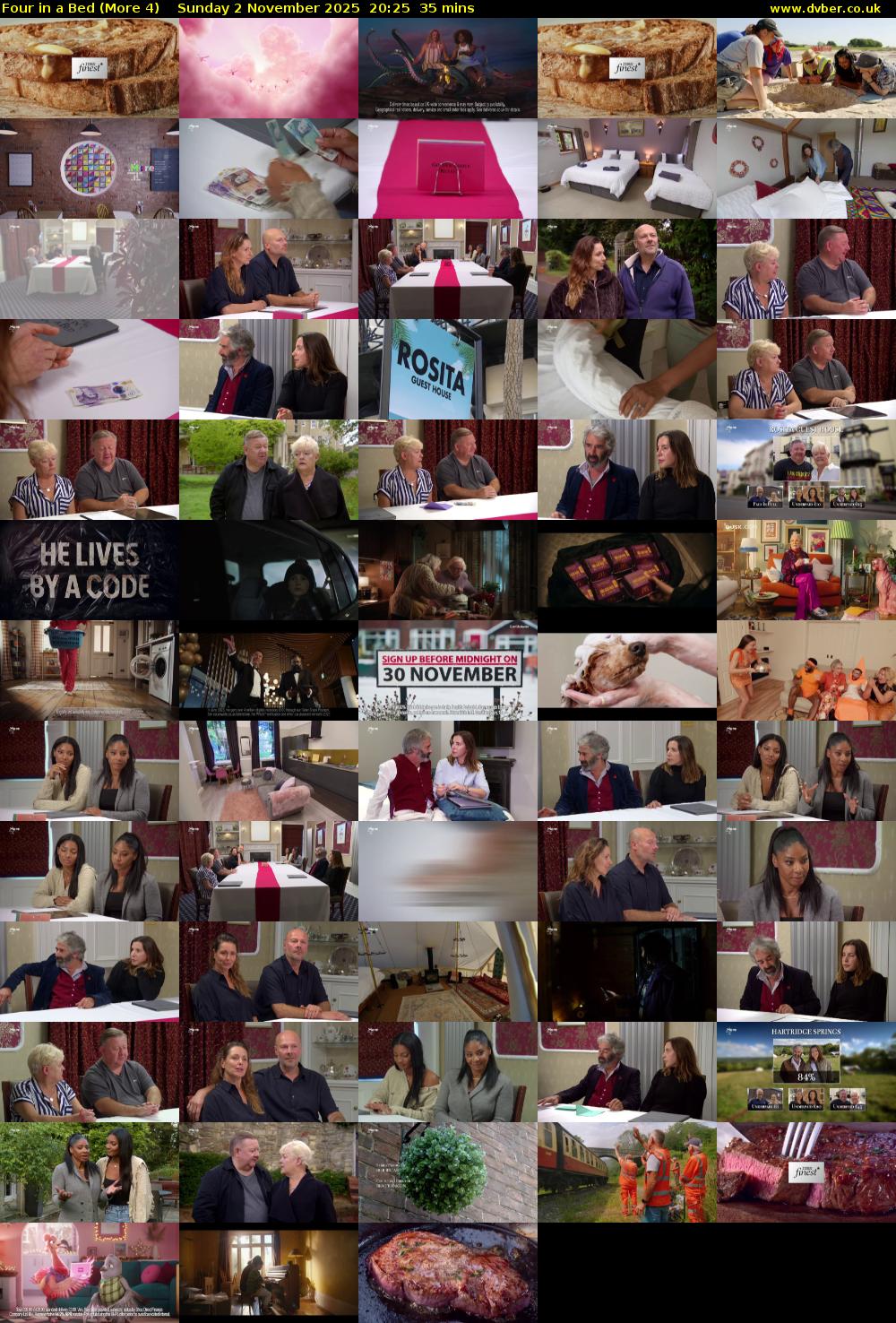 Four in a Bed (More 4) Sunday 2 November 2025 20:25 - 21:00