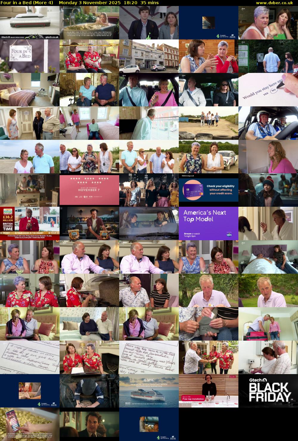 Four in a Bed (More 4) Monday 3 November 2025 18:20 - 18:55