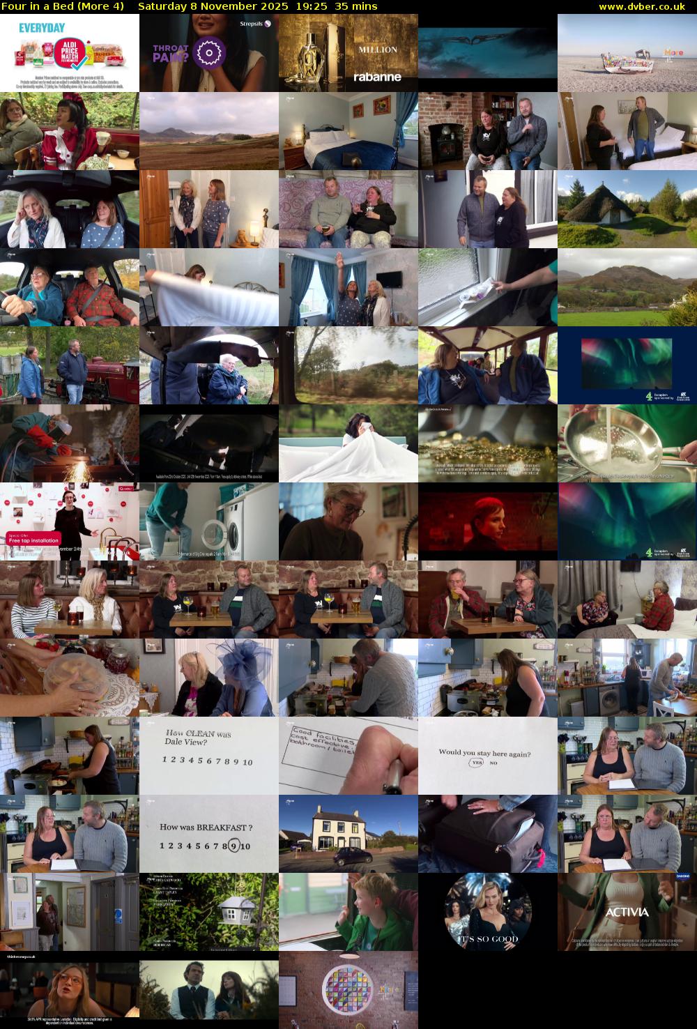 Four in a Bed (More 4) Saturday 8 November 2025 19:25 - 20:00