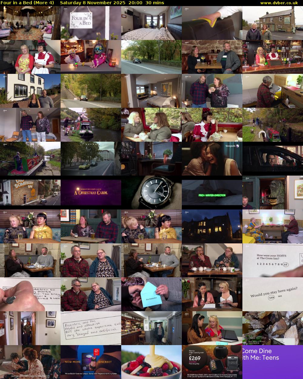 Four in a Bed (More 4) Saturday 8 November 2025 20:00 - 20:30