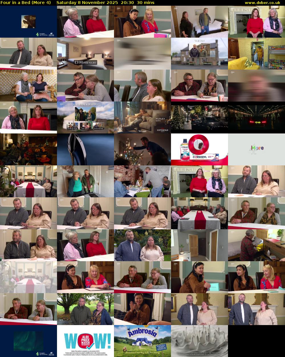 Four in a Bed (More 4) Saturday 8 November 2025 20:30 - 21:00