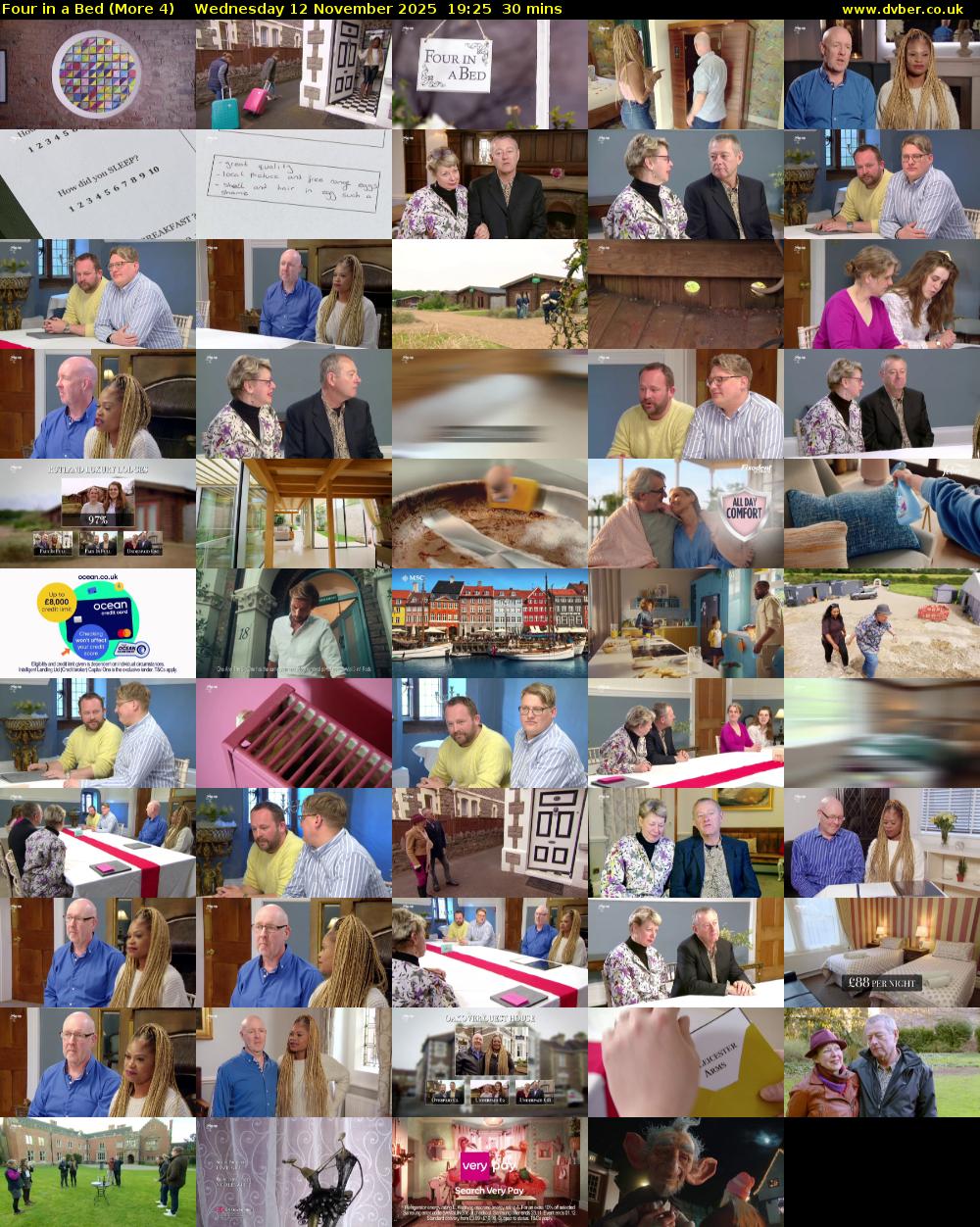 Four in a Bed (More 4) Wednesday 12 November 2025 19:25 - 19:55