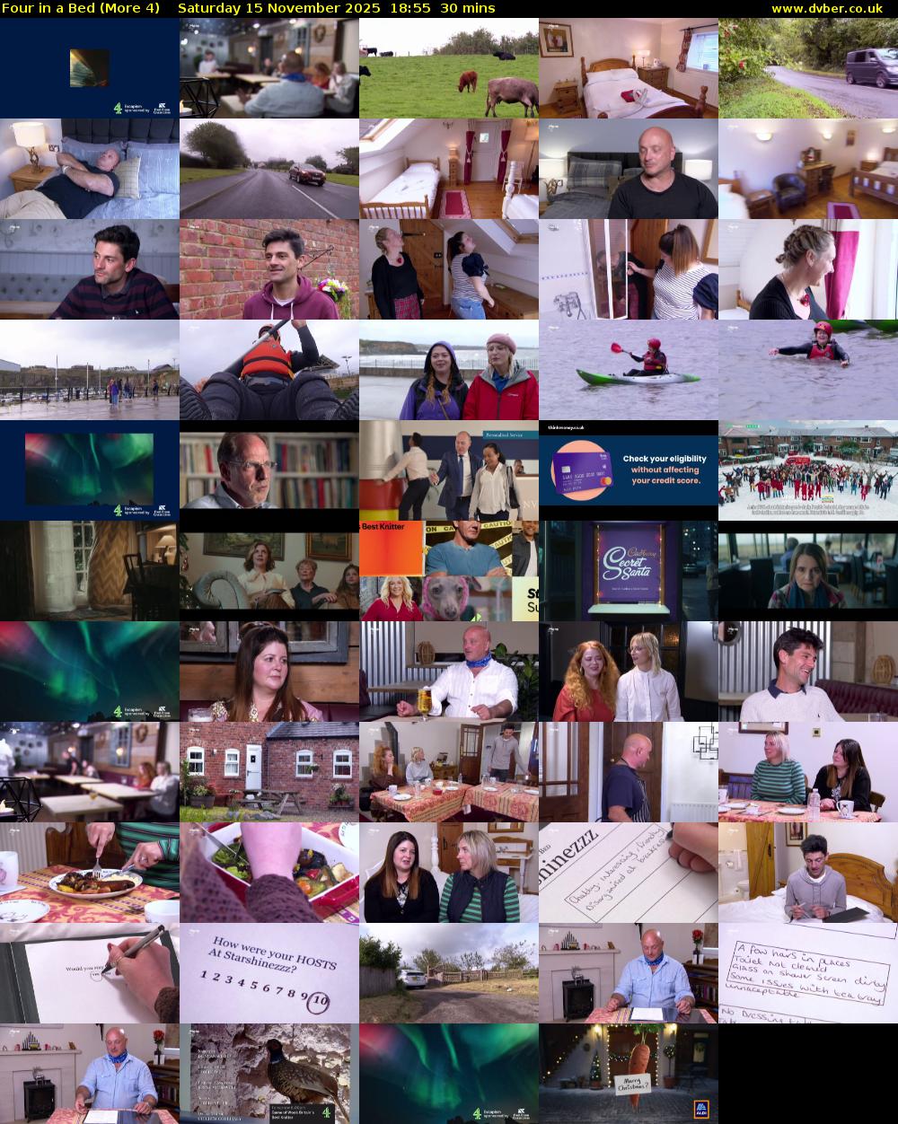 Four in a Bed (More 4) Saturday 15 November 2025 18:55 - 19:25