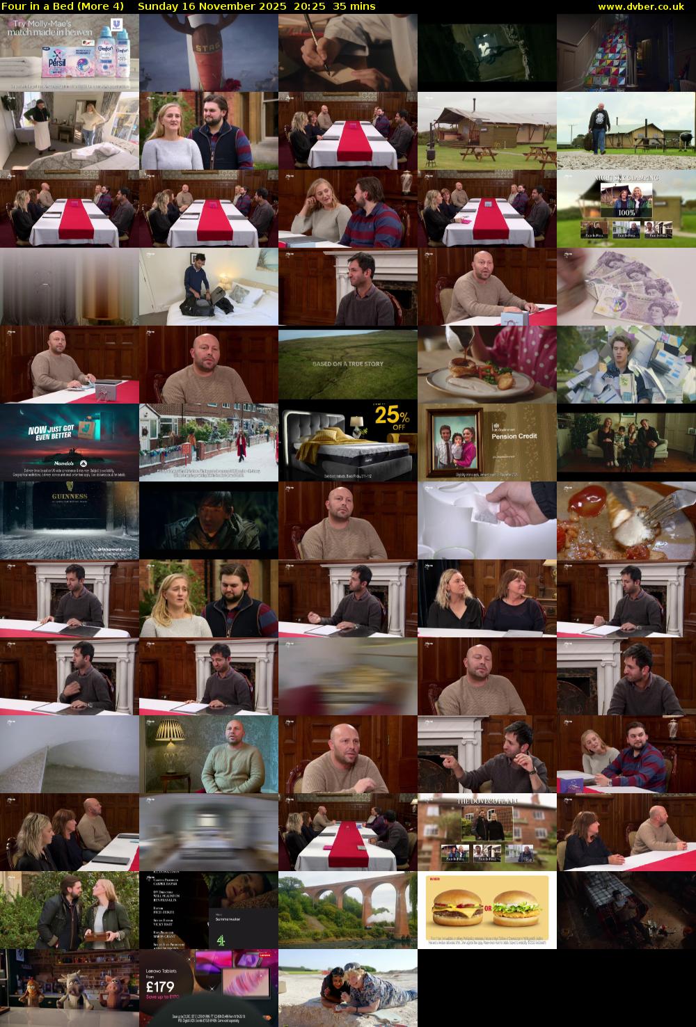 Four in a Bed (More 4) Sunday 16 November 2025 20:25 - 21:00