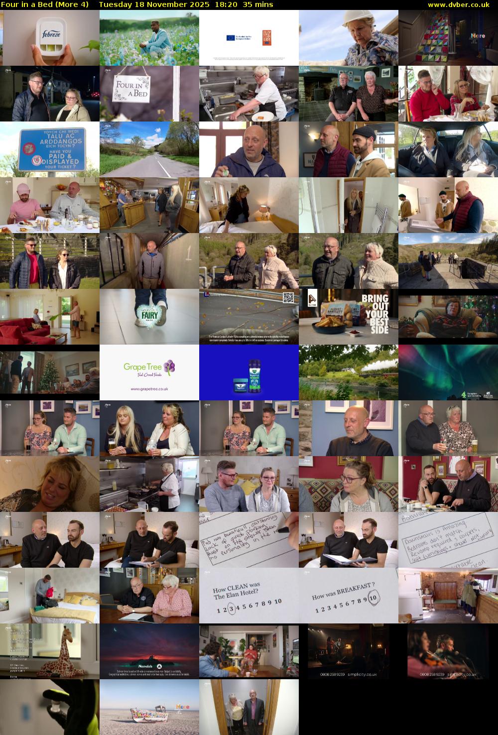 Four in a Bed (More 4) Tuesday 18 November 2025 18:20 - 18:55