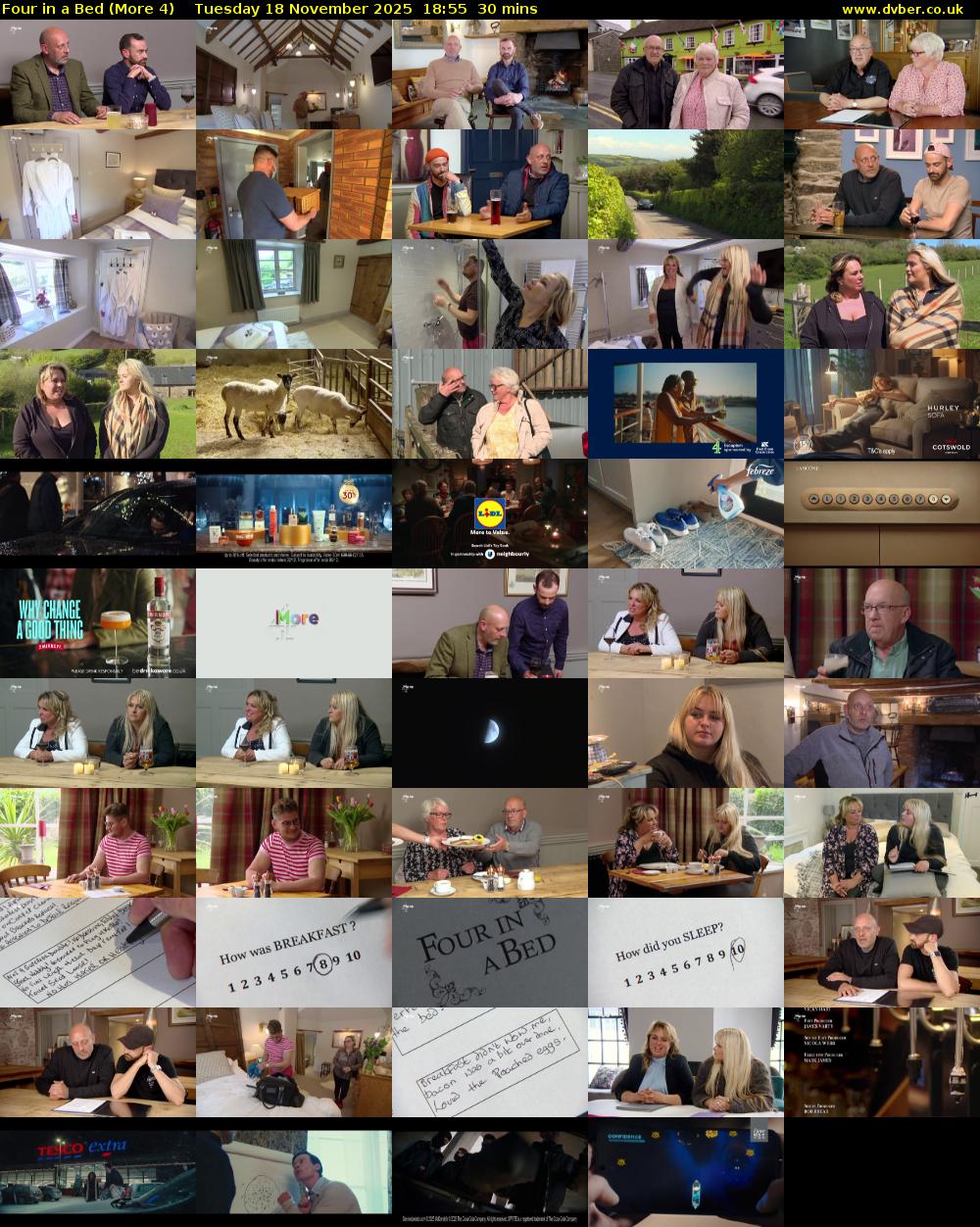 Four in a Bed (More 4) Tuesday 18 November 2025 18:55 - 19:25