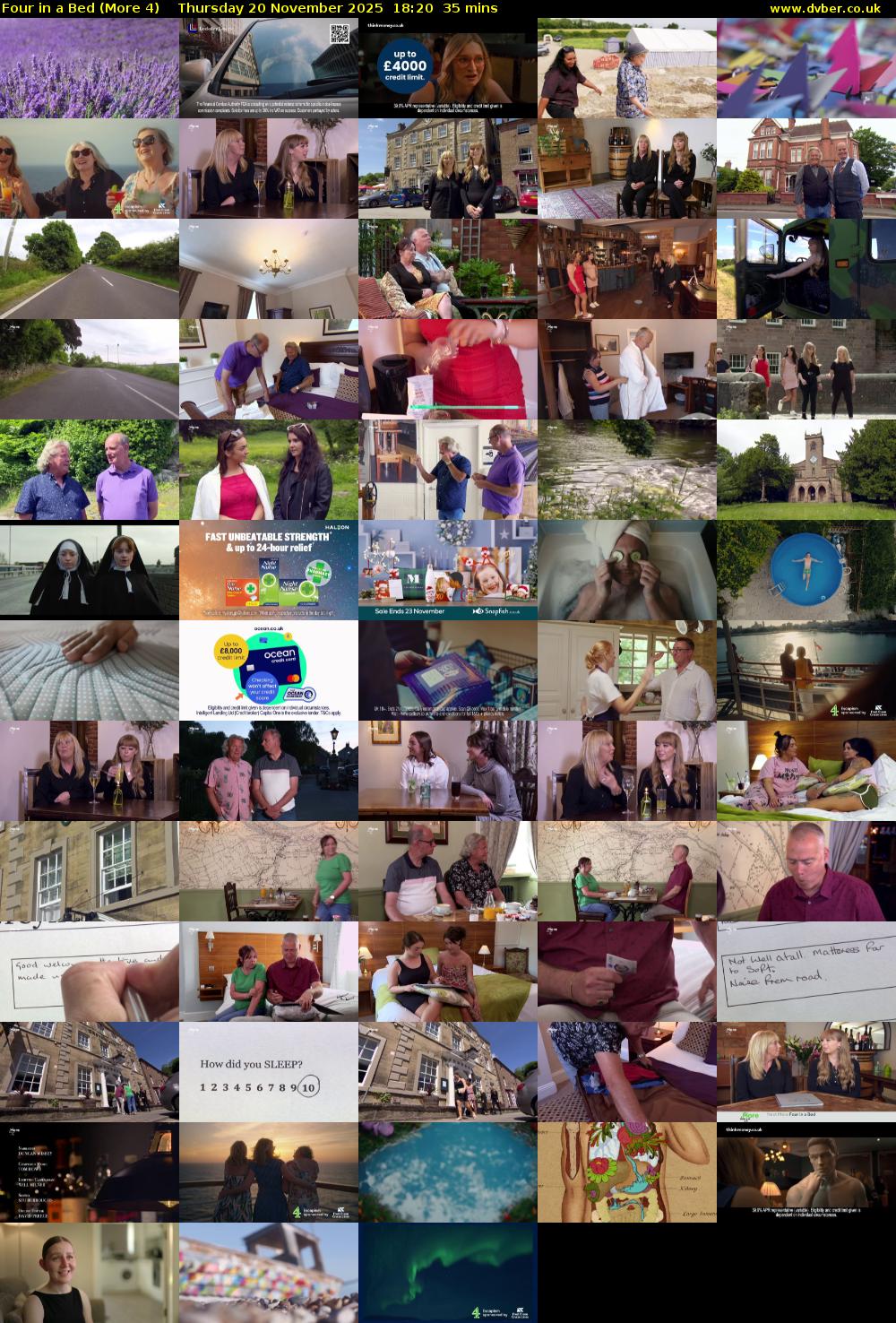 Four in a Bed (More 4) Thursday 20 November 2025 18:20 - 18:55