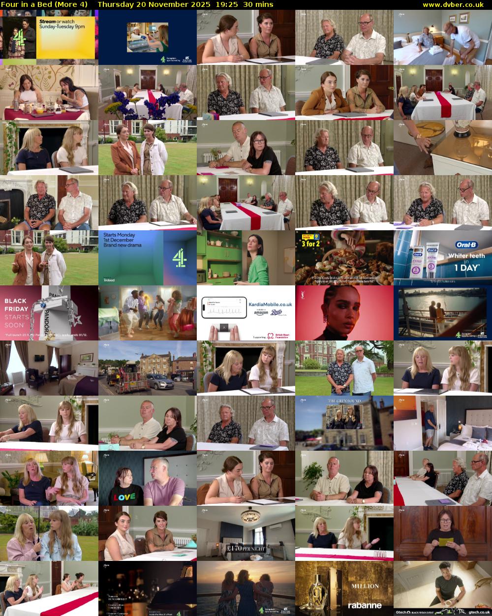 Four in a Bed (More 4) Thursday 20 November 2025 19:25 - 19:55