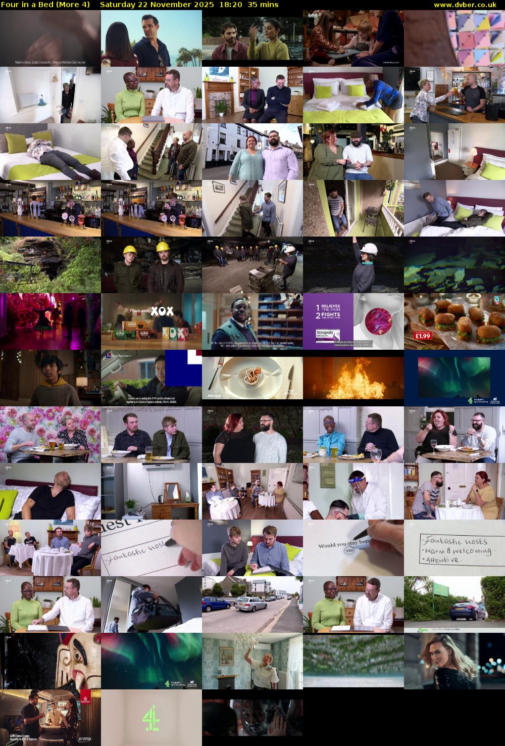 Four in a Bed (More 4) Saturday 22 November 2025 18:20 - 18:55