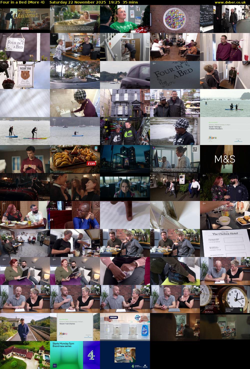 Four in a Bed (More 4) Saturday 22 November 2025 19:25 - 20:00