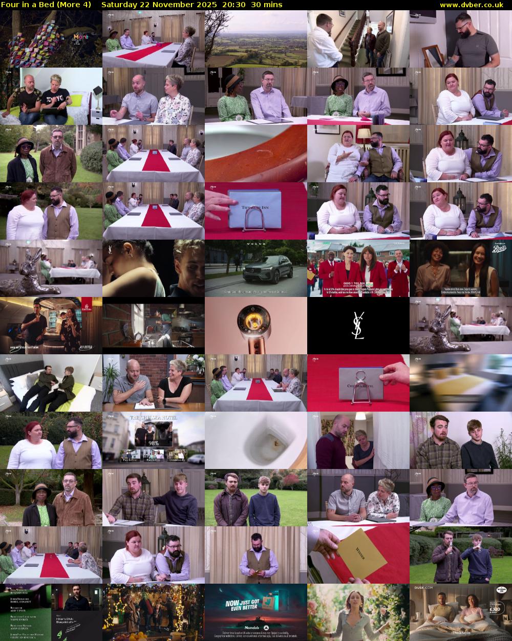 Four in a Bed (More 4) Saturday 22 November 2025 20:30 - 21:00