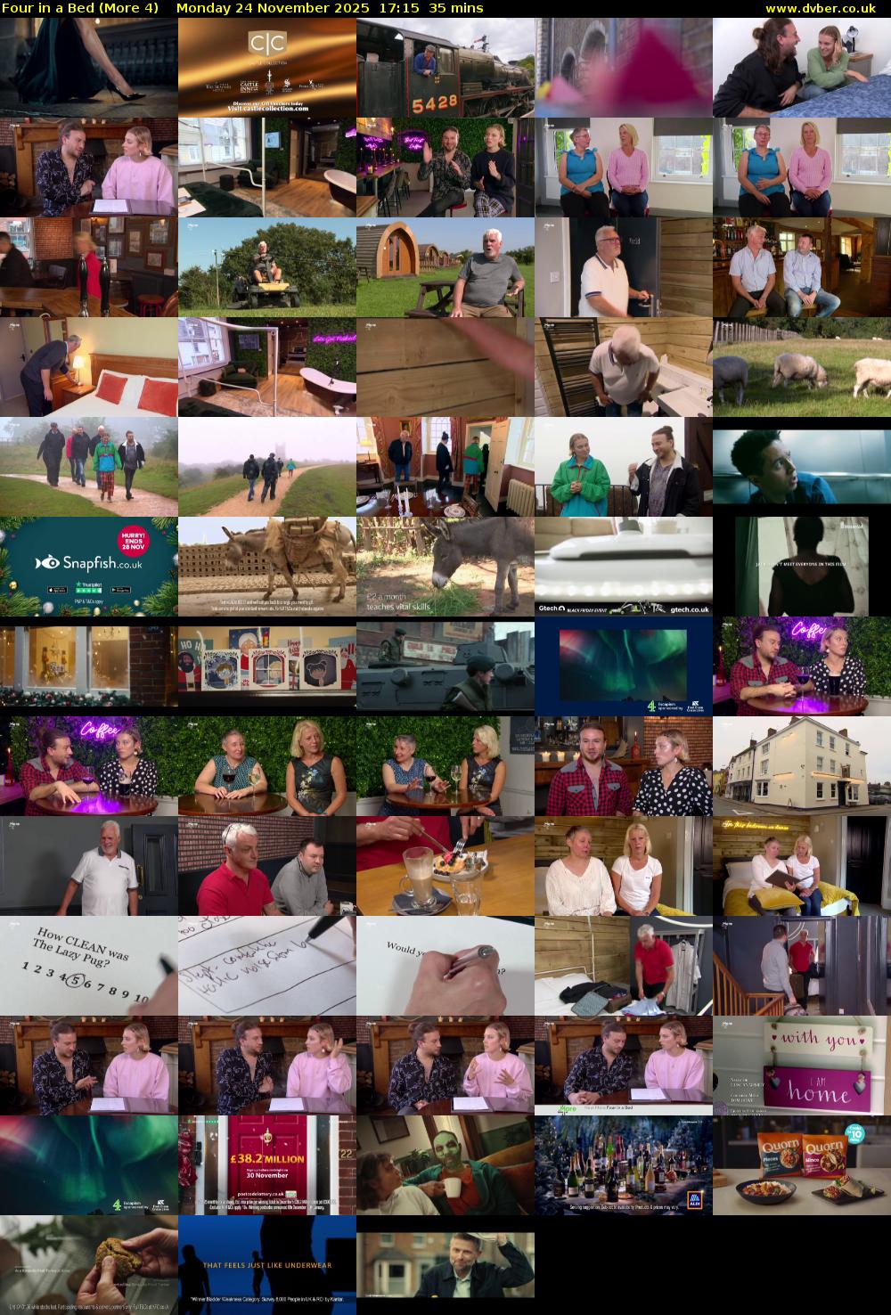Four in a Bed (More 4) Monday 24 November 2025 17:15 - 17:50