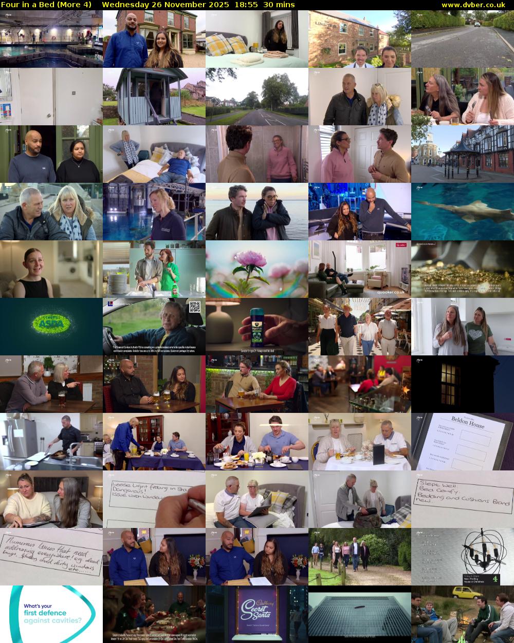 Four in a Bed (More 4) Wednesday 26 November 2025 18:55 - 19:25