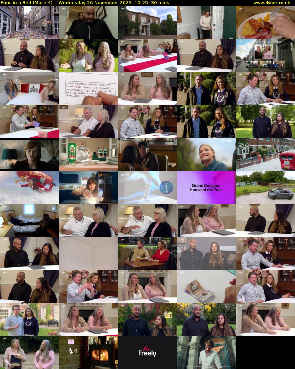 Four in a Bed (More 4) Wednesday 26 November 2025 19:25 - 19:55
