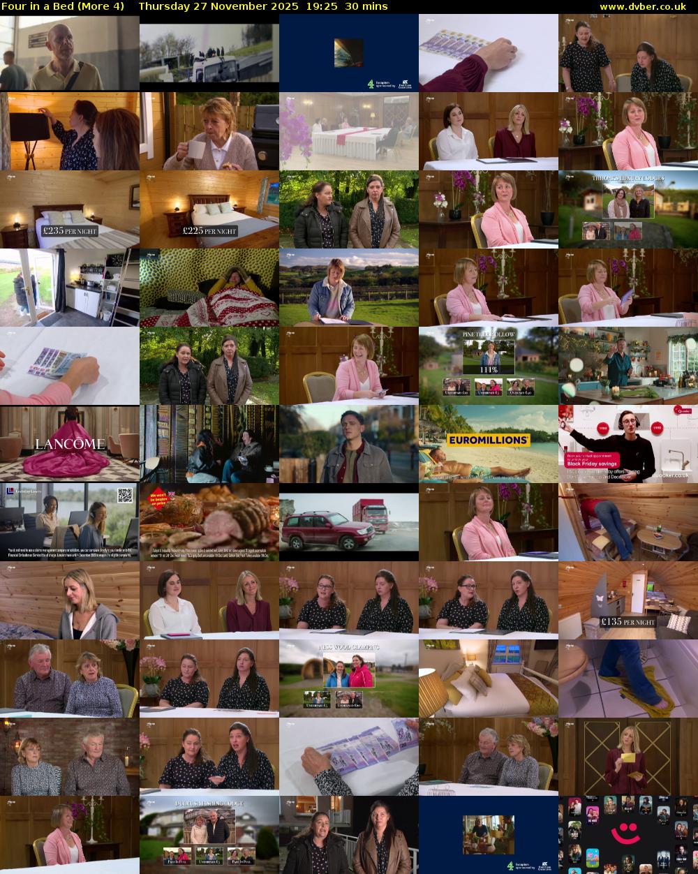 Four in a Bed (More 4) Thursday 27 November 2025 19:25 - 19:55