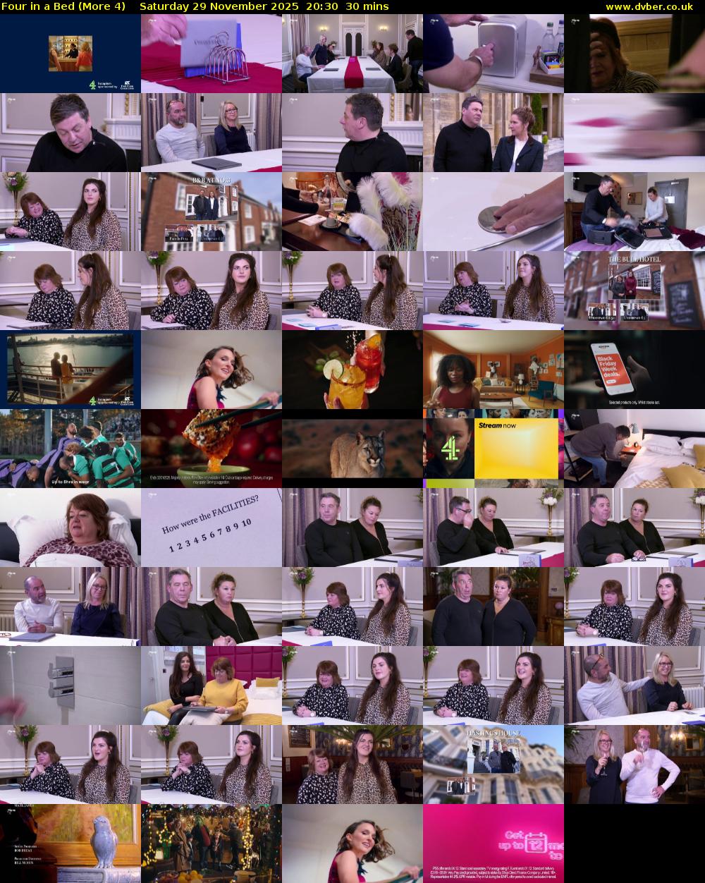 Four in a Bed (More 4) Saturday 29 November 2025 20:30 - 21:00