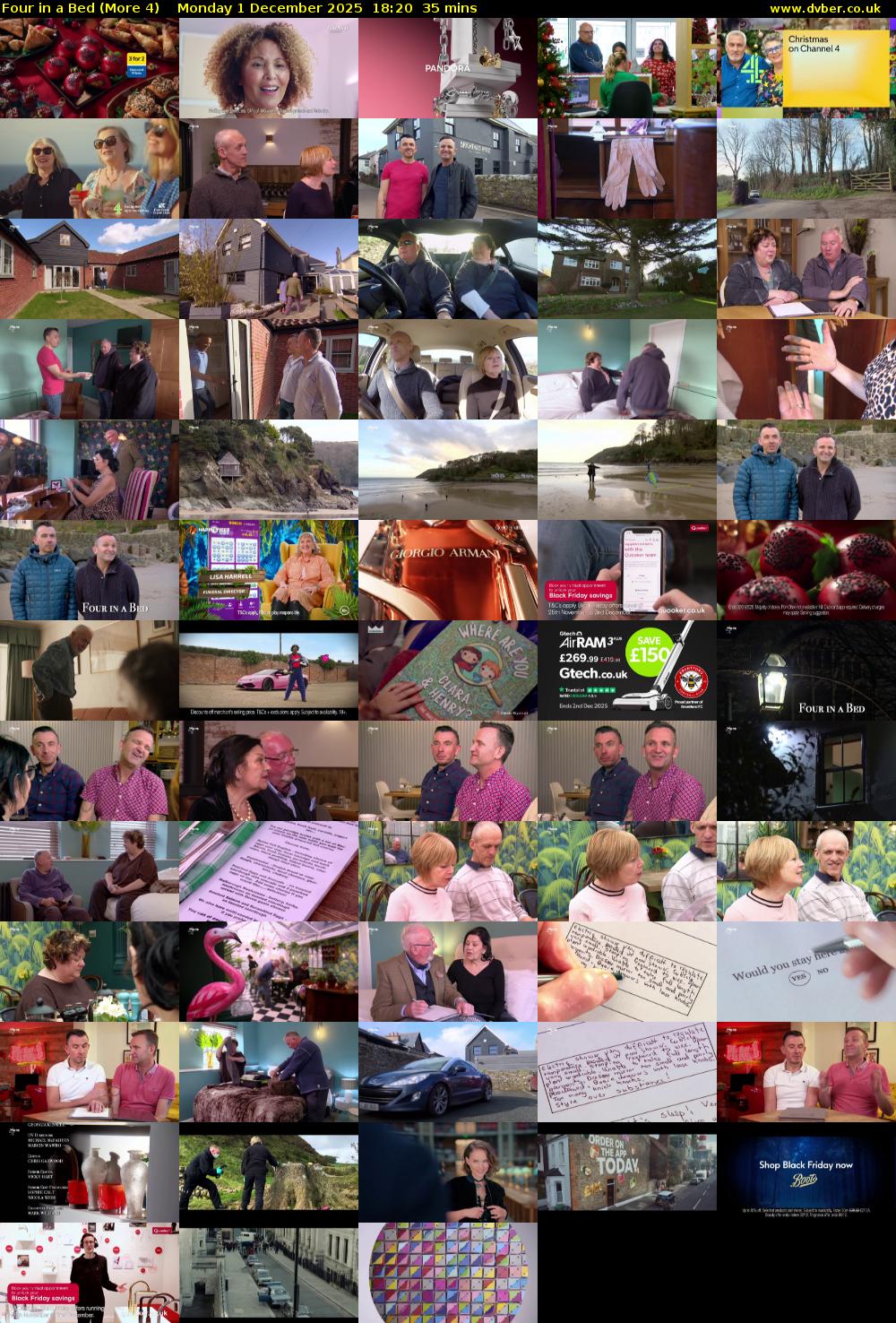 Four in a Bed (More 4) Monday 1 December 2025 18:20 - 18:55