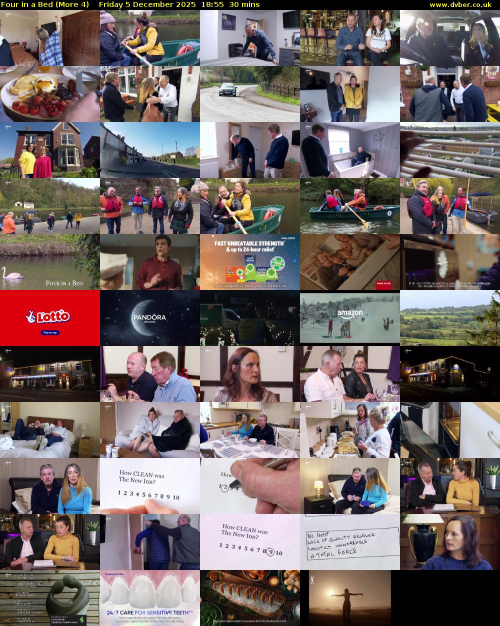 Four in a Bed (More 4) Friday 5 December 2025 18:55 - 19:25