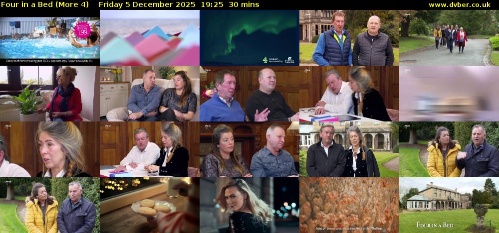 Four in a Bed (More 4) Friday 5 December 2025 19:25 - 19:55