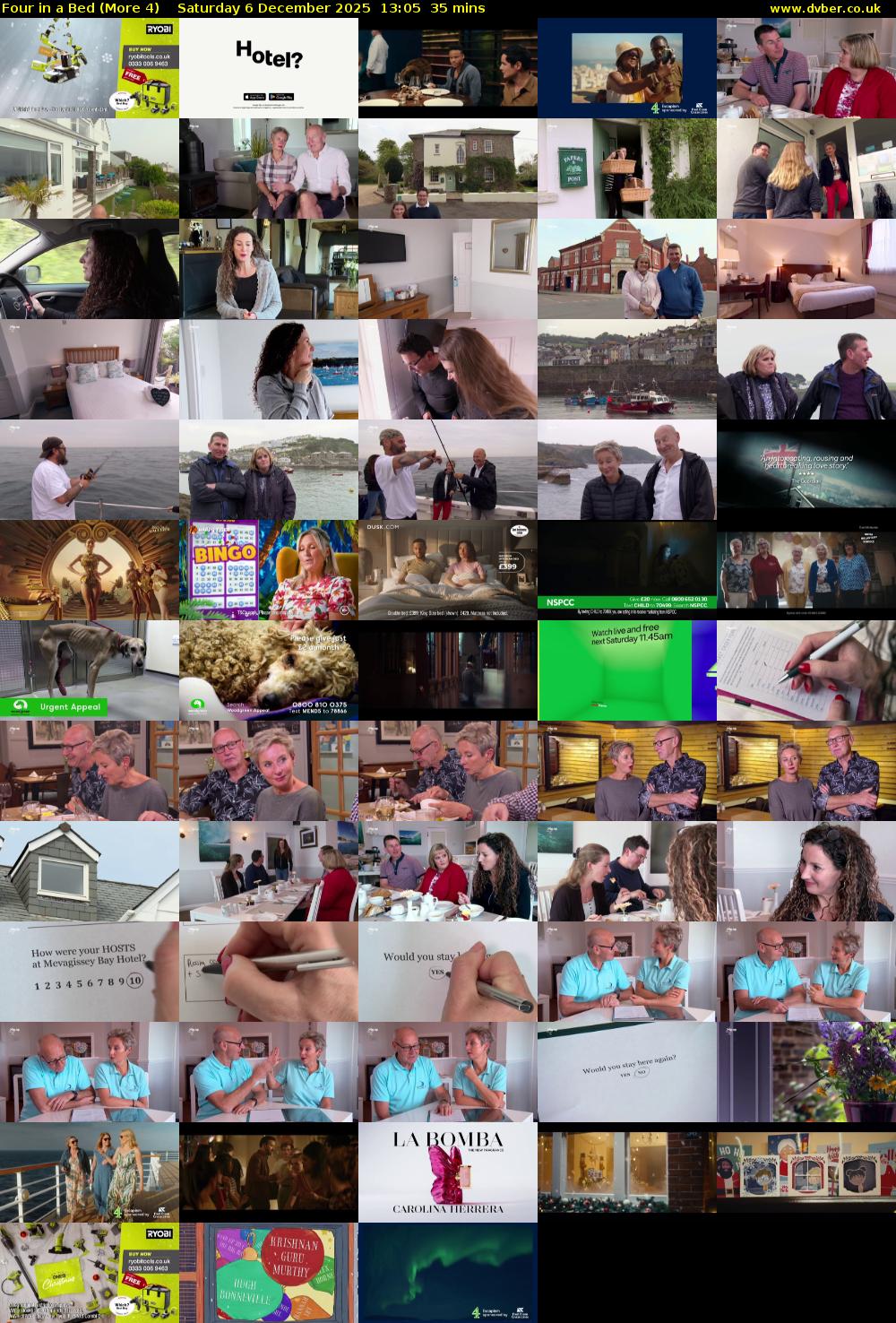 Four in a Bed (More 4) Saturday 6 December 2025 13:05 - 13:40