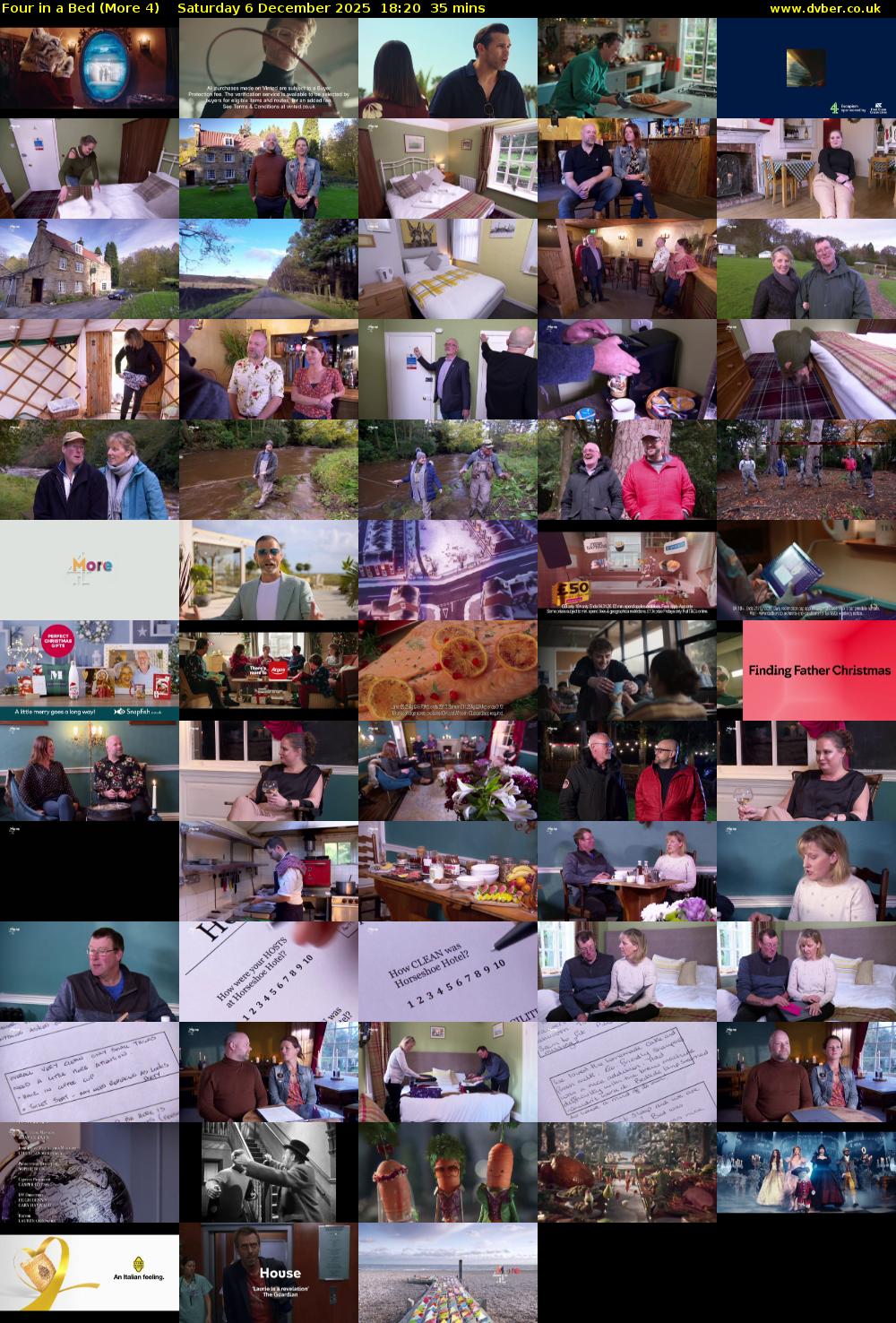 Four in a Bed (More 4) Saturday 6 December 2025 18:20 - 18:55