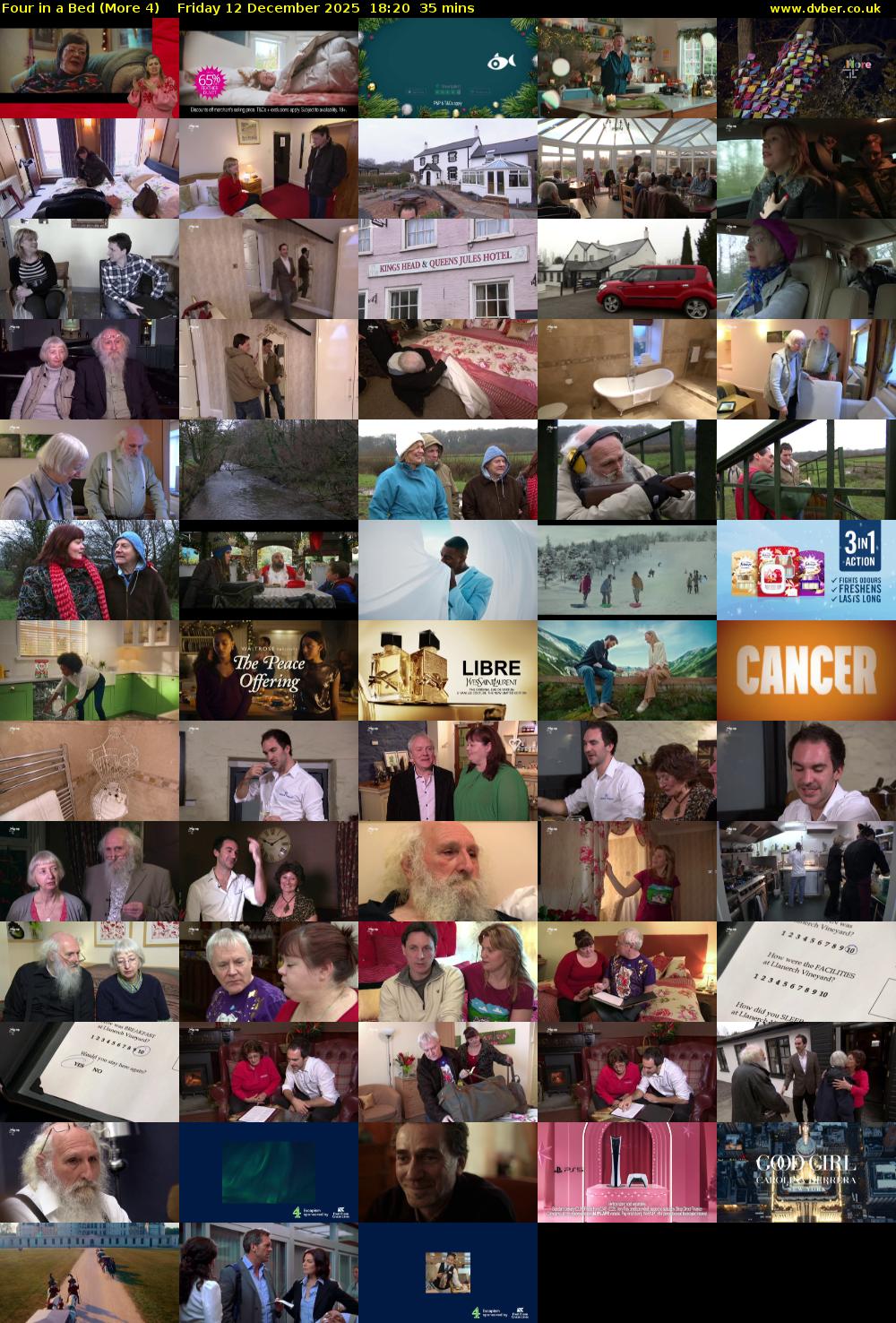 Four in a Bed (More 4) Friday 12 December 2025 18:20 - 18:55