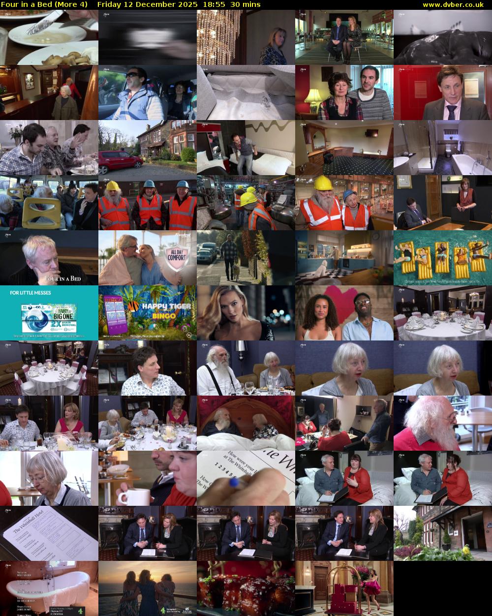 Four in a Bed (More 4) Friday 12 December 2025 18:55 - 19:25