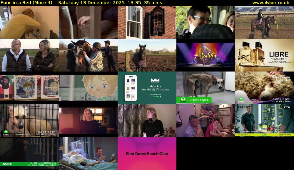 Four in a Bed (More 4) Saturday 13 December 2025 13:35 - 14:10