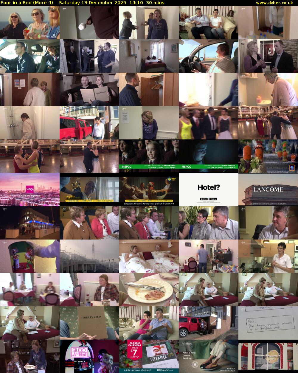 Four in a Bed (More 4) Saturday 13 December 2025 14:10 - 14:40