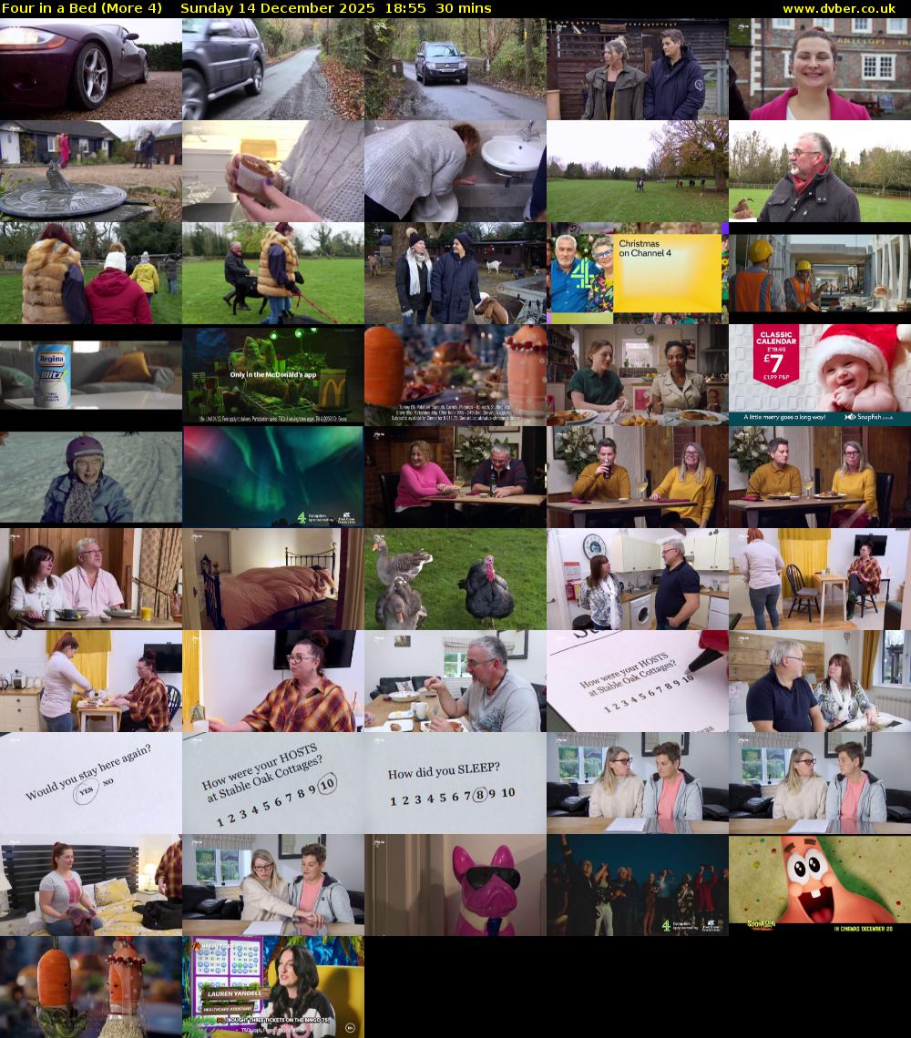 Four in a Bed (More 4) Sunday 14 December 2025 18:55 - 19:25