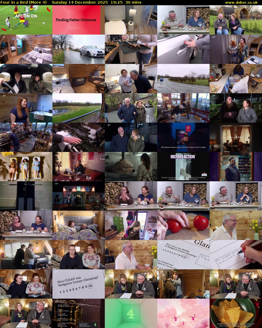 Four in a Bed (More 4) Sunday 14 December 2025 19:25 - 19:55