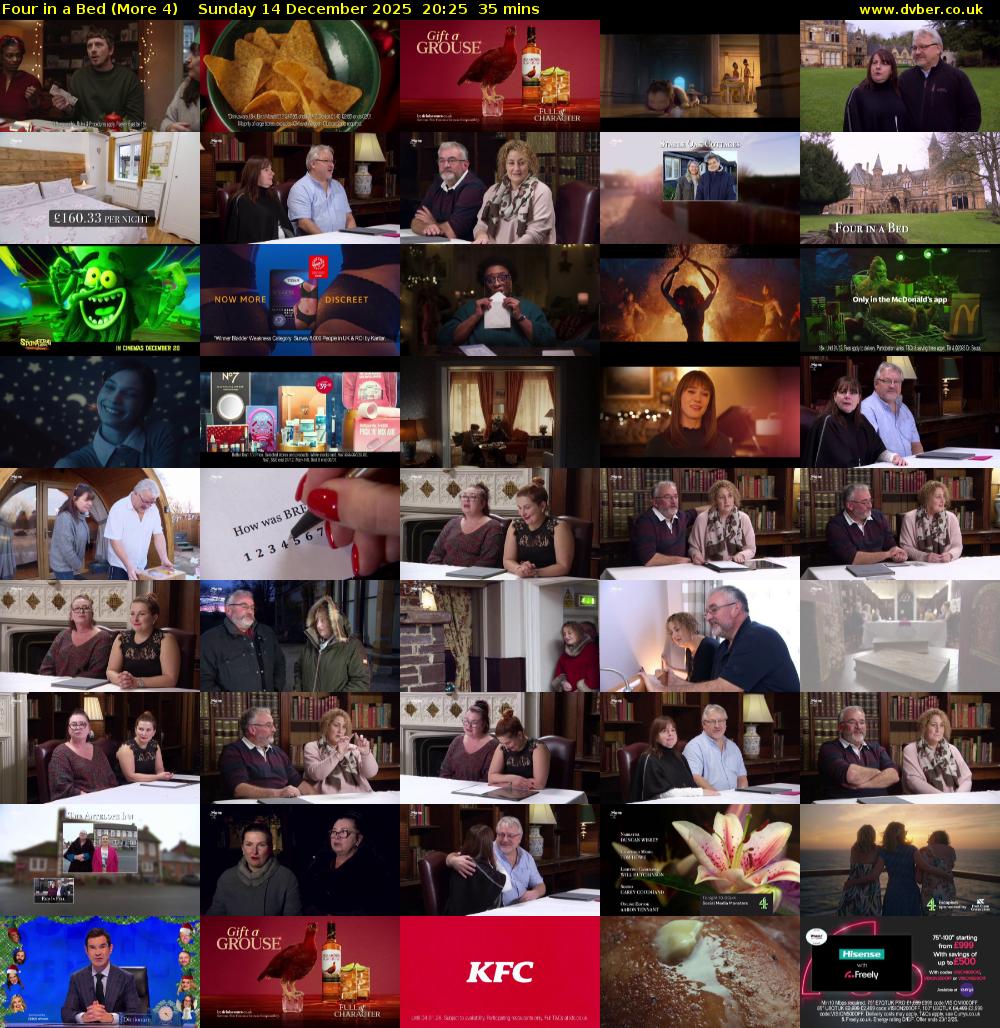 Four in a Bed (More 4) Sunday 14 December 2025 20:25 - 21:00