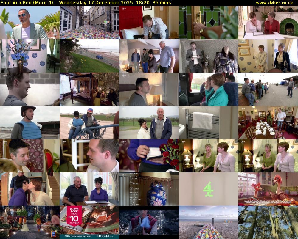 Four in a Bed (More 4) Wednesday 17 December 2025 18:20 - 18:55