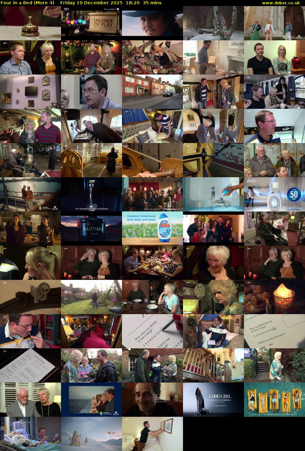 Four in a Bed (More 4) Friday 19 December 2025 18:20 - 18:55