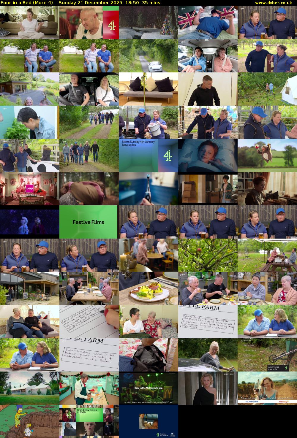 Four in a Bed (More 4) Sunday 21 December 2025 18:50 - 19:25