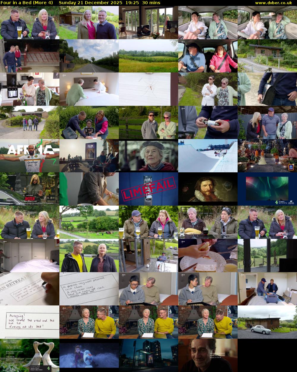 Four in a Bed (More 4) Sunday 21 December 2025 19:25 - 19:55