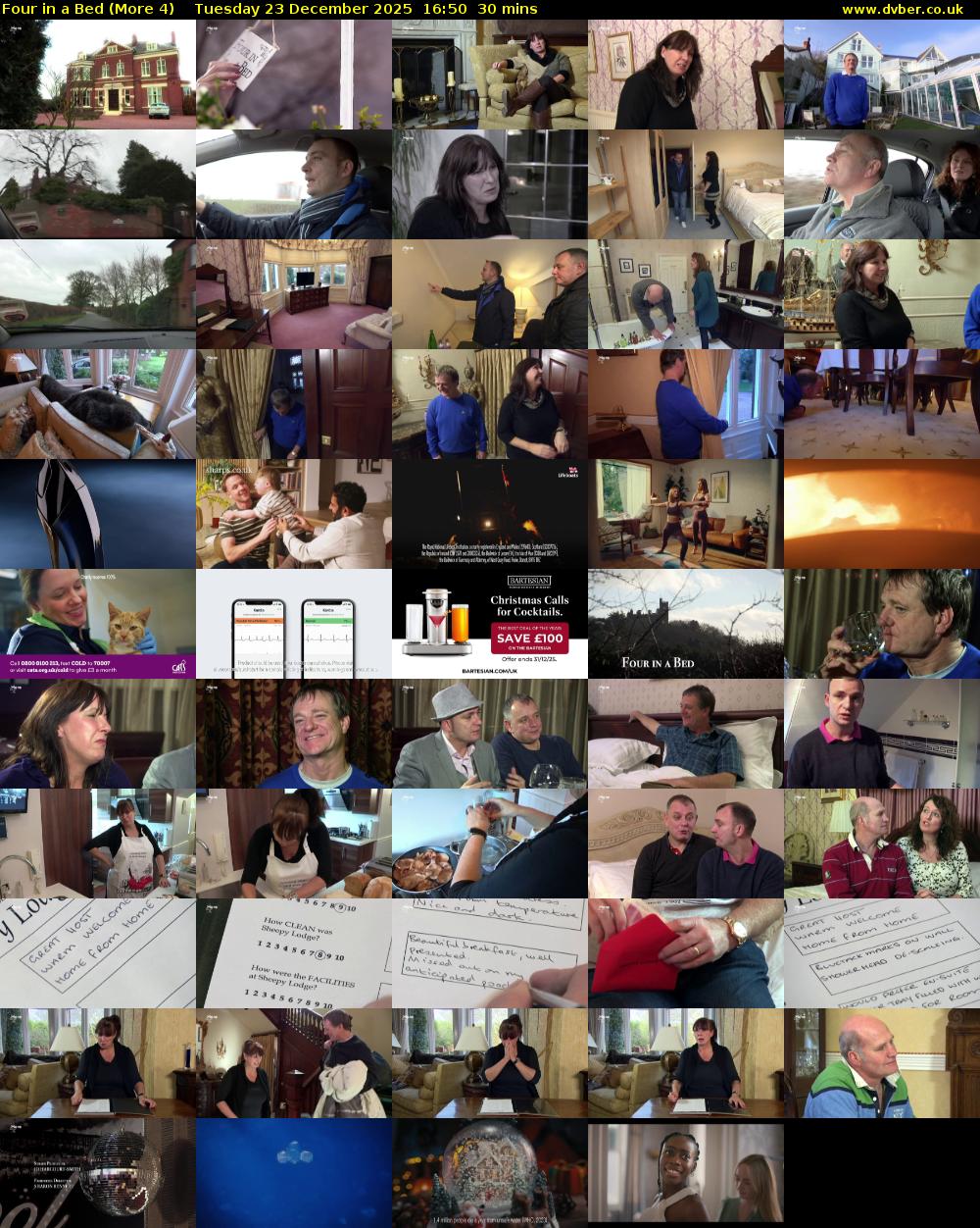 Four in a Bed (More 4) Tuesday 23 December 2025 16:50 - 17:20