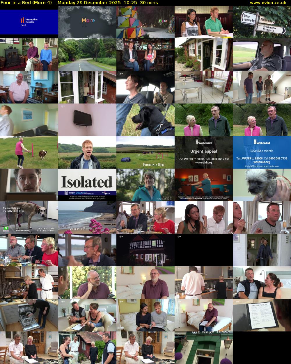 Four in a Bed (More 4) Monday 29 December 2025 10:25 - 10:55