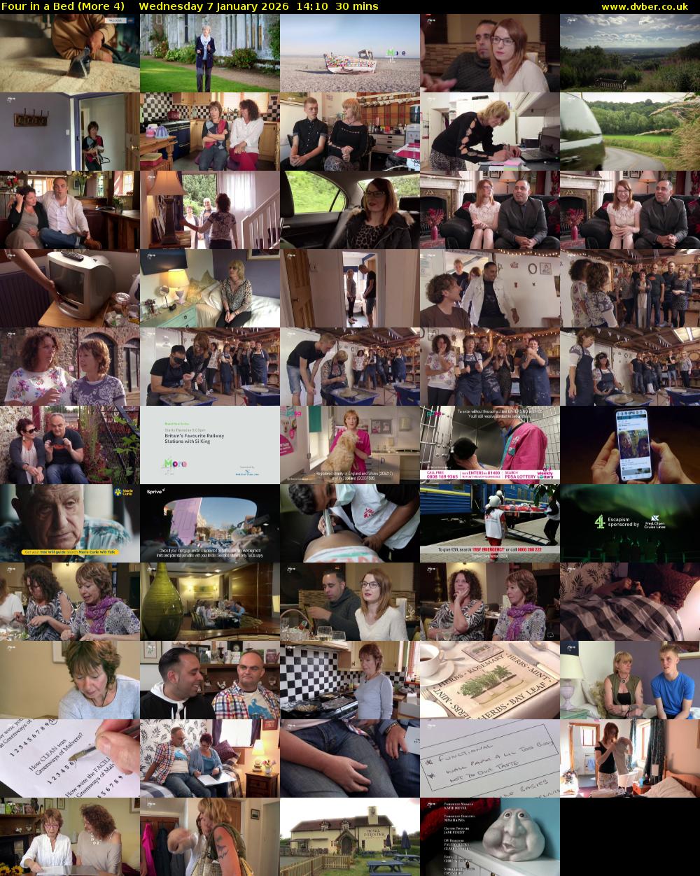 Four in a Bed (More 4) Wednesday 7 January 2026 14:10 - 14:40