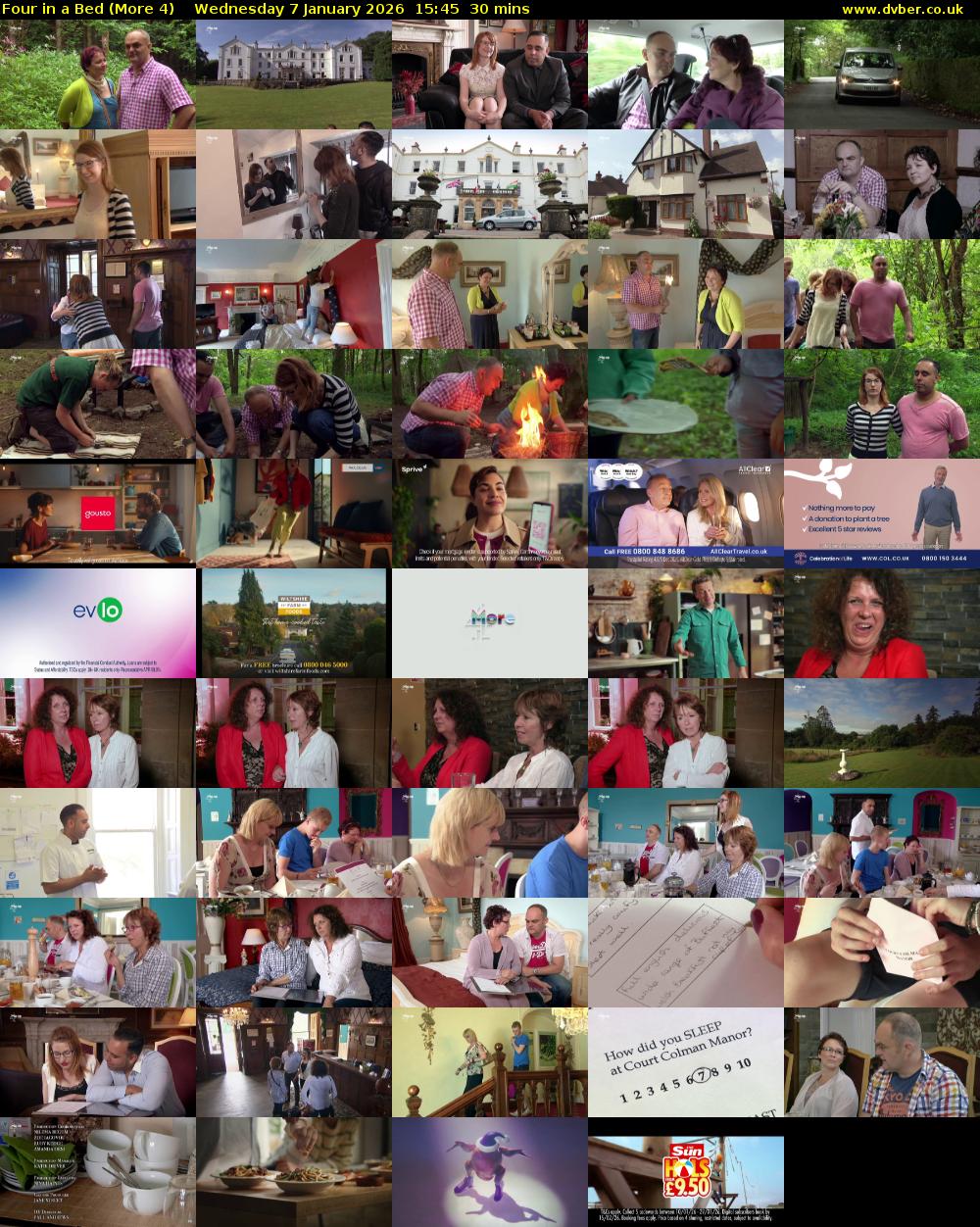 Four in a Bed (More 4) Wednesday 7 January 2026 15:45 - 16:15